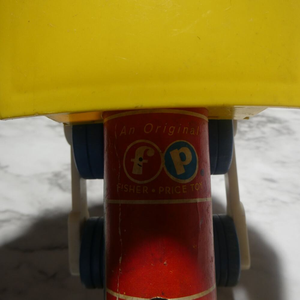 Vintage 1964 Fisher Price Wood Toot Toot‎ Train Locomotive - Picture 9 of 9